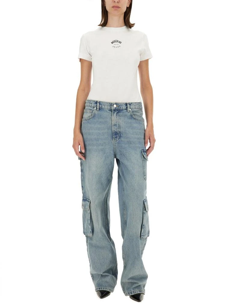Moschino Moschino Jeans Logo-Lettering Crewneck T-Shirt 3