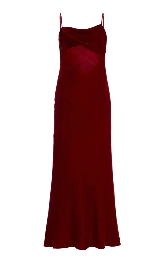 Anna October Anna October - Exclusive Yelena Maxi Dress - Burgundy - L - Moda Operandi 1