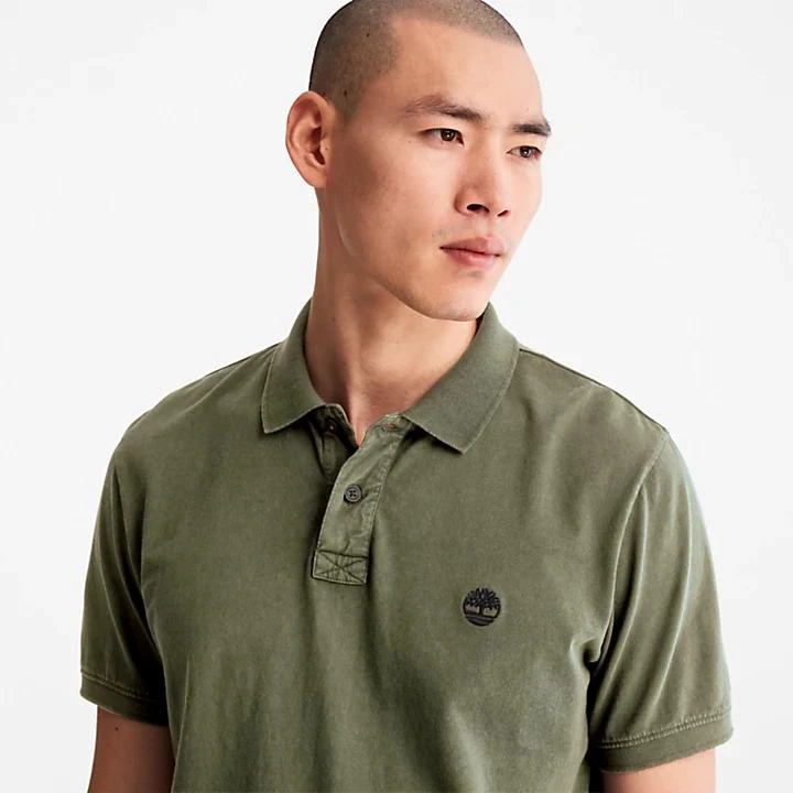 Timberland Sunwashed Jersey Polo Shirt for Men in Green 5