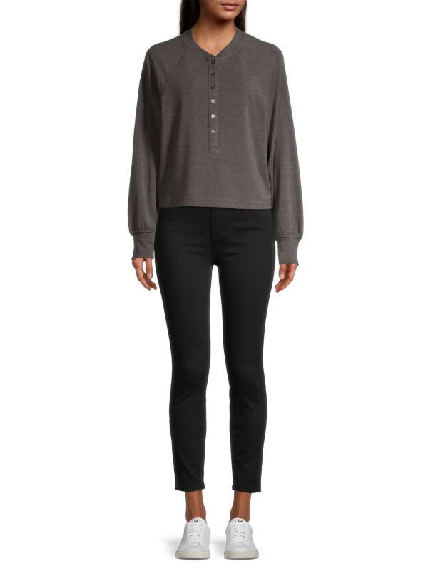 Elie Tahari Raglan-Sleeve Henley Top 4