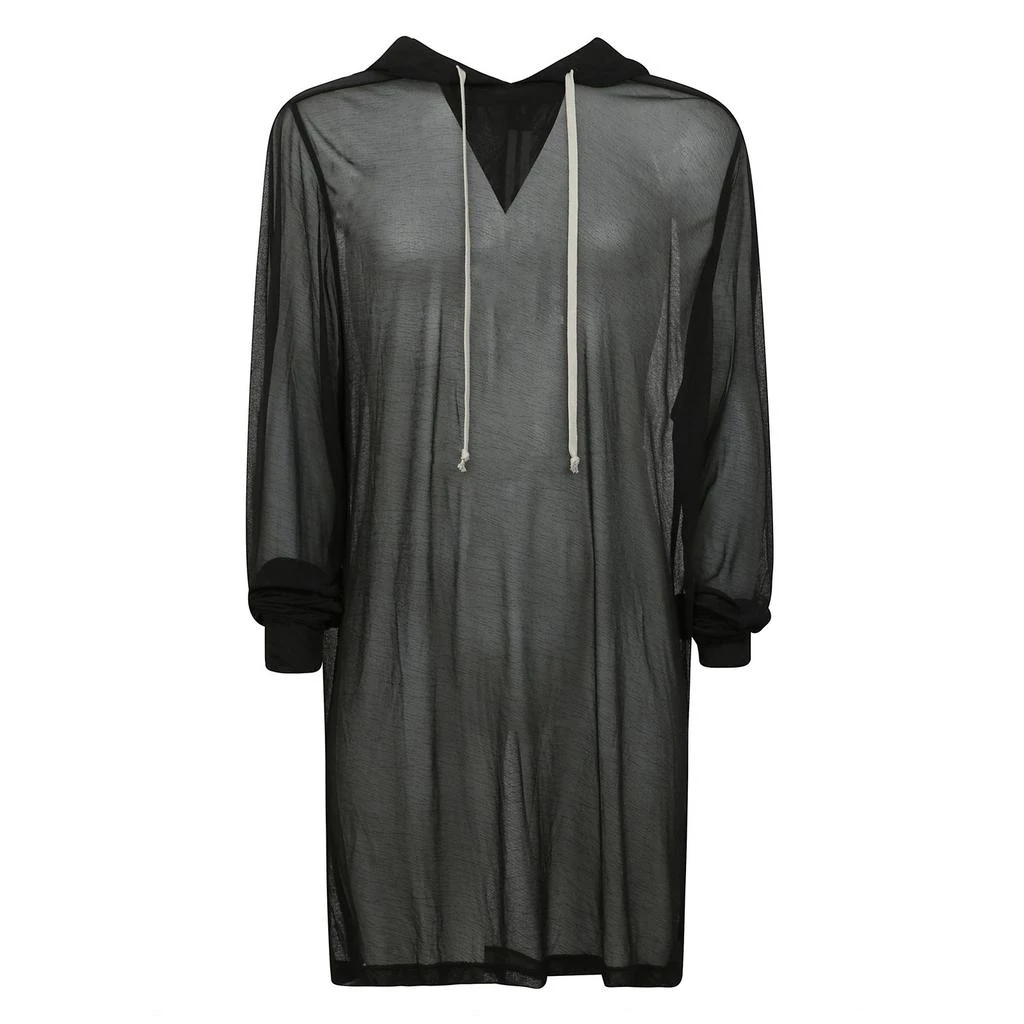 Rick Owens Rick Owens Semi-Sheer Drawstring Hoodie 1