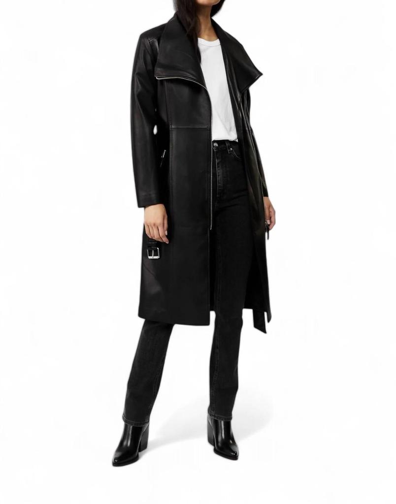 Mackage Mackage - Estela Tailored Leather Trench Coat