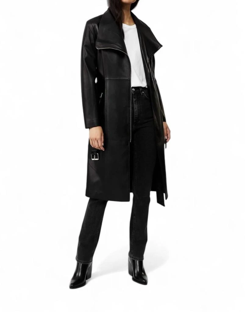 Mackage Mackage - Estela Tailored Leather Trench Coat 2