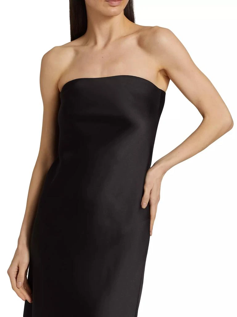 Norma Kamali Satin Bias Strapless Gown 6