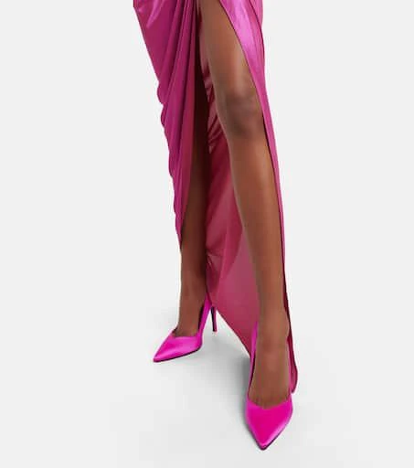 The Attico Halterneck lamé maxi dress 5