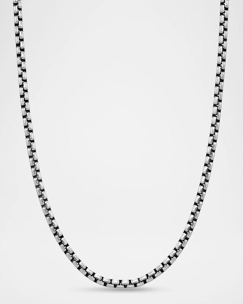 David Yurman Box Chain Necklace in Silver with 14K Gold Accent, 3.6mm