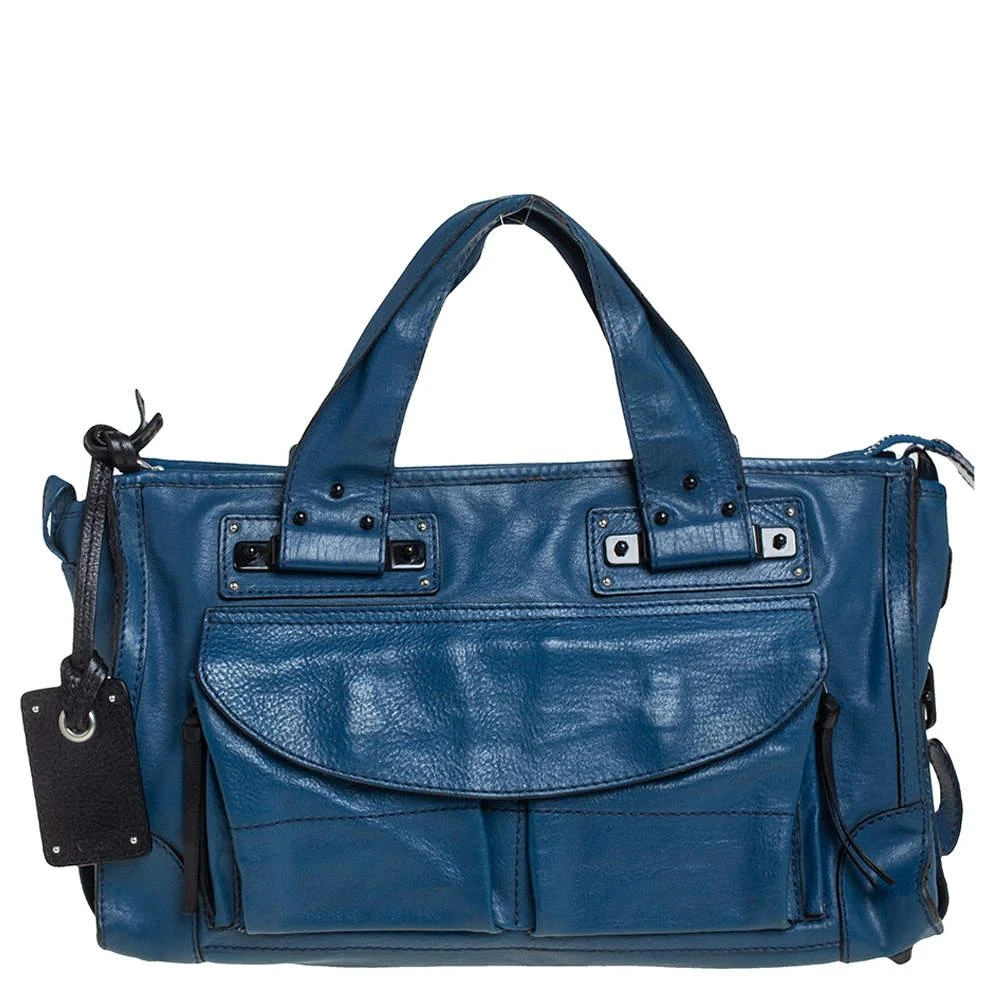 Chloé Chloe Blue Leather Tracy Satchel 1