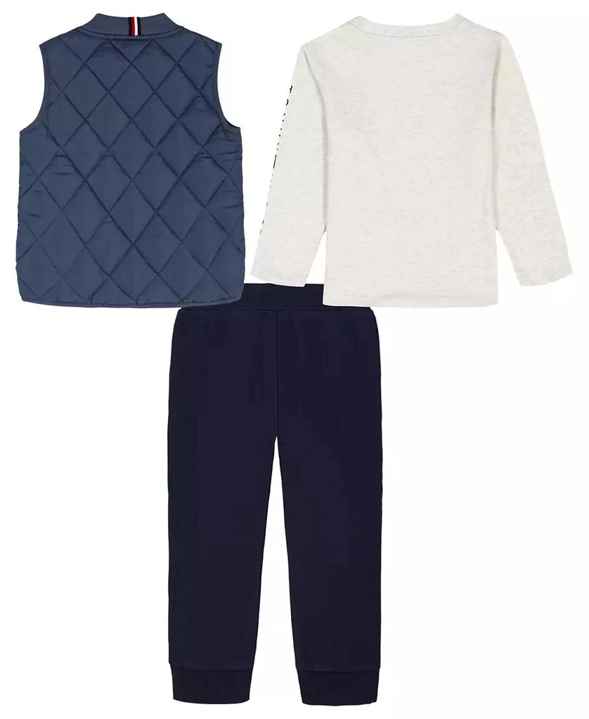 Tommy Hilfiger Boys Toddler 2T-4T Crewneck T-Shirt, Vest and Pants, 3-Piece Set 2