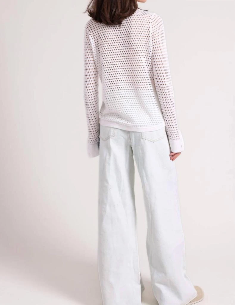 Minnie Rose Minnie Rose - Plaited Mesh Button Down Shirt 3