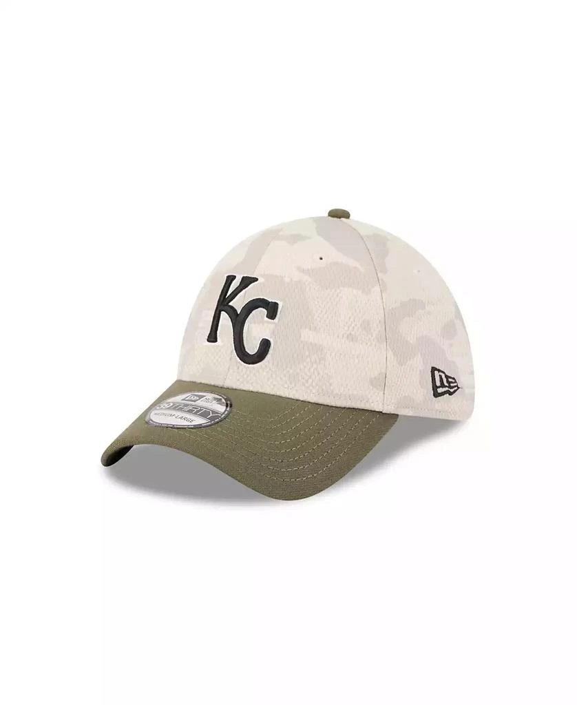 New Era Men's Light Beige/Olive Kansas City Royals 2025 Armed Forces Day 39THIRTY Flex Hat 1