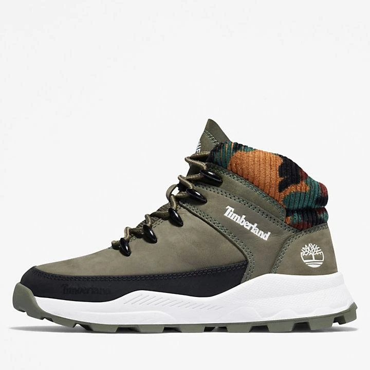 Timberland Brooklyn High Top Trainer for Youth in Dark Green 7