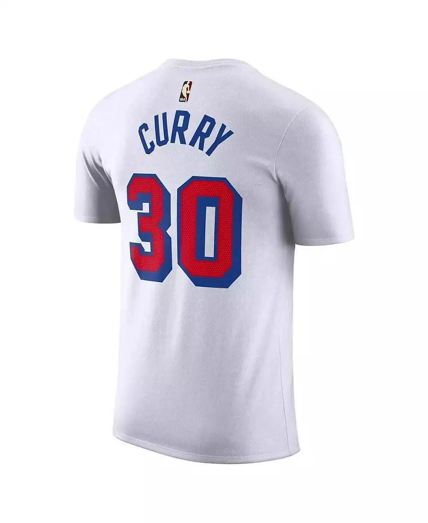 NIKE Men's Stephen Curry White Golden State Warriors Classic Edition Name Number T-Shirt 2