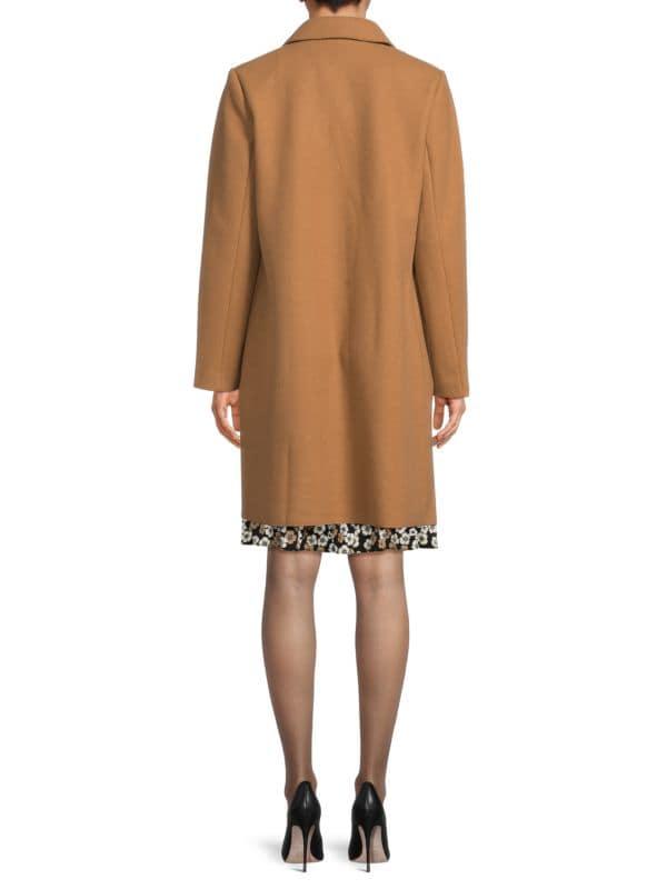 Tommy Hilfiger Notch Lapel Fleece Coat