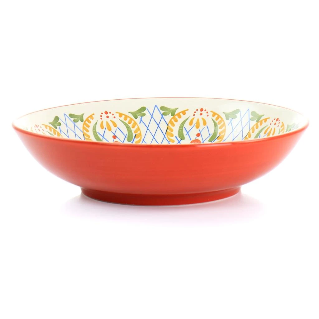 Laurie Gates California Designs Tierra 10.5 Inch Hand Painted Stoneware Pasta Bowl in Red 2