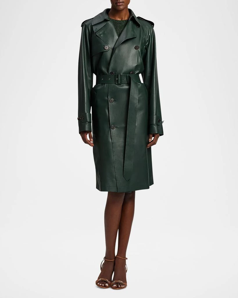 Ralph Lauren Niles Leather Trench Coat 4