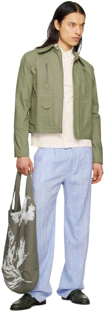 Carlota Barrera Khaki Biker Jacket 4