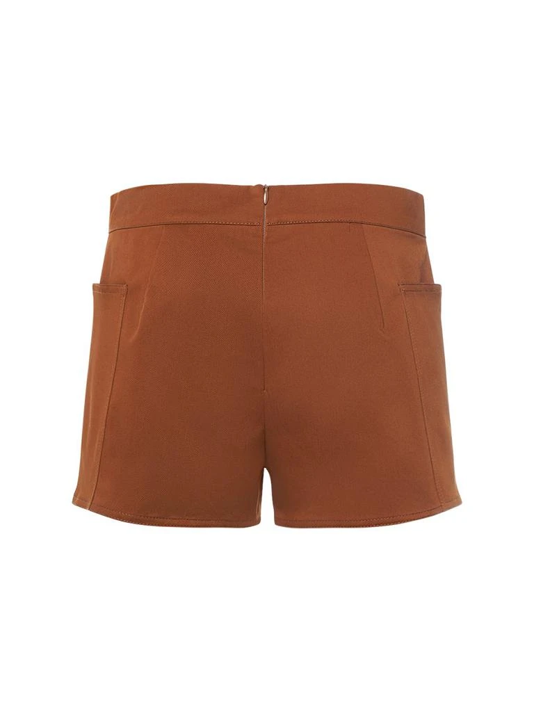 MAX MARA Cotton Twill Mini Shorts 4