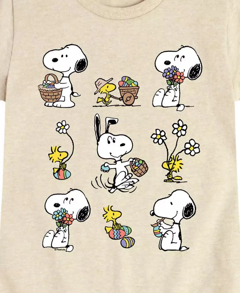 Peanuts Big Girls Snoopy Easter Graphic Short Sleeve T-Shirt 3