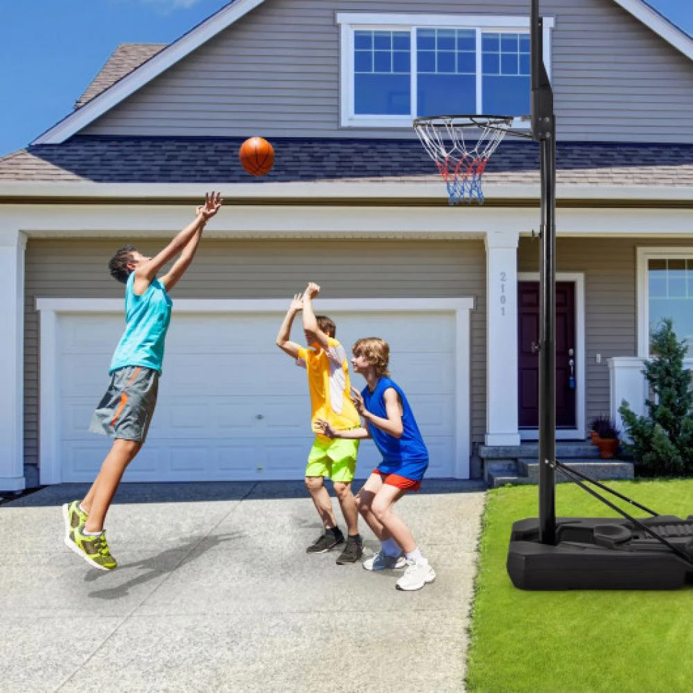 Hivvago 6.5-10 FT Adjustable Portable Basketball Hoop with 44 Inch Shatterproof Backboard & Fillable Base 1