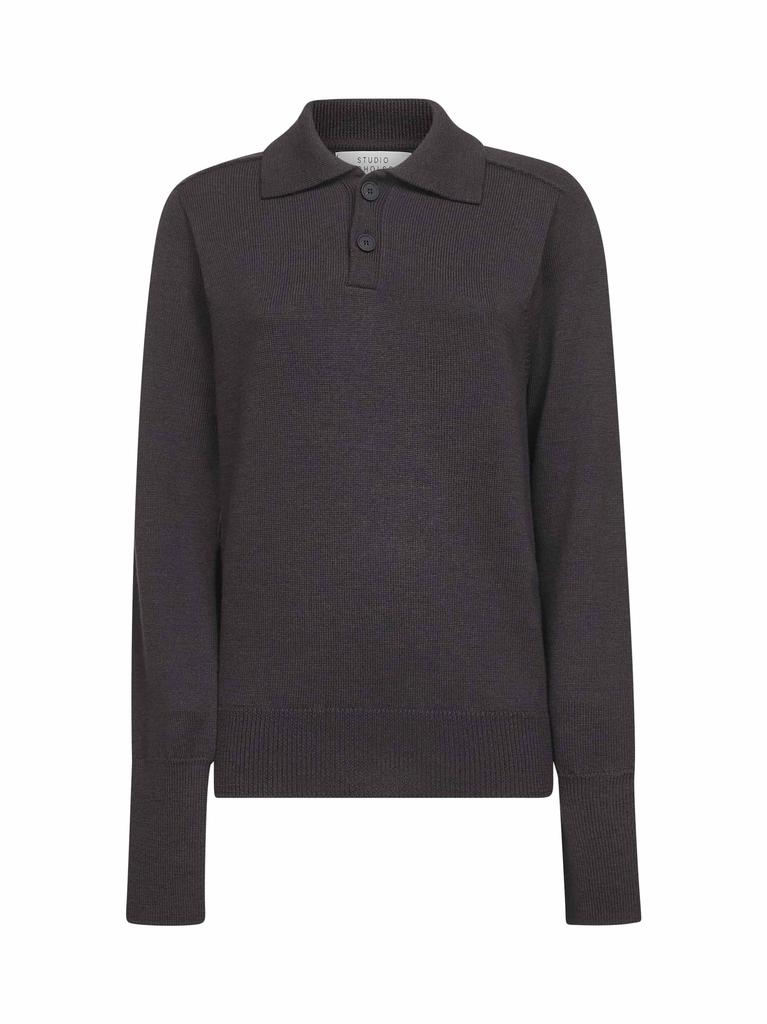 【STUDIO NICHOLSON】12GG LONG SLEEVE POLO STUDIO NICHOLSON / スタジオニコルソン】 12GG LONG SLEEVE