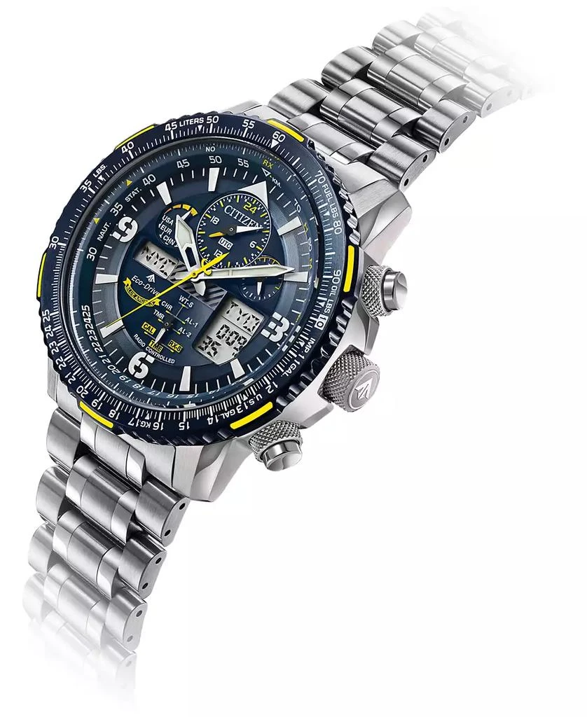 Citizen Eco-Drive Men's Analog-Digital Promaster Blue Angels Skyhawk A-T Stainless Steel Bracelet Watch 46mm 9