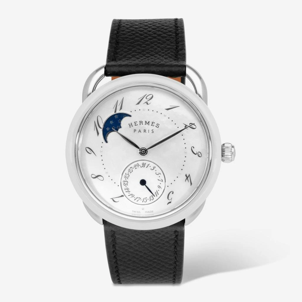 Hermes Hermès Arceau Petite Lune Stainless Steel Automatic Ladies Watch W041046WW00 1