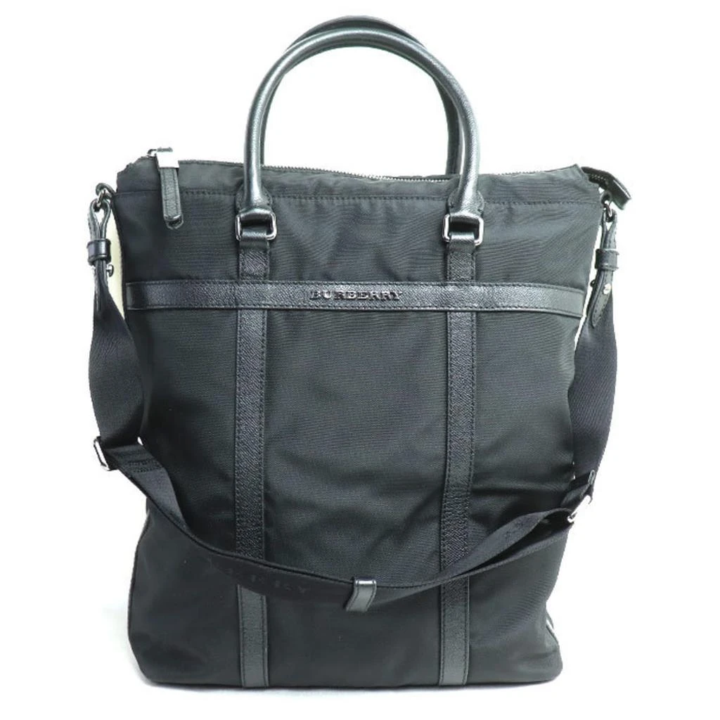 Burberry Nylon Leather Shoulder Bag (Pre-Owned)