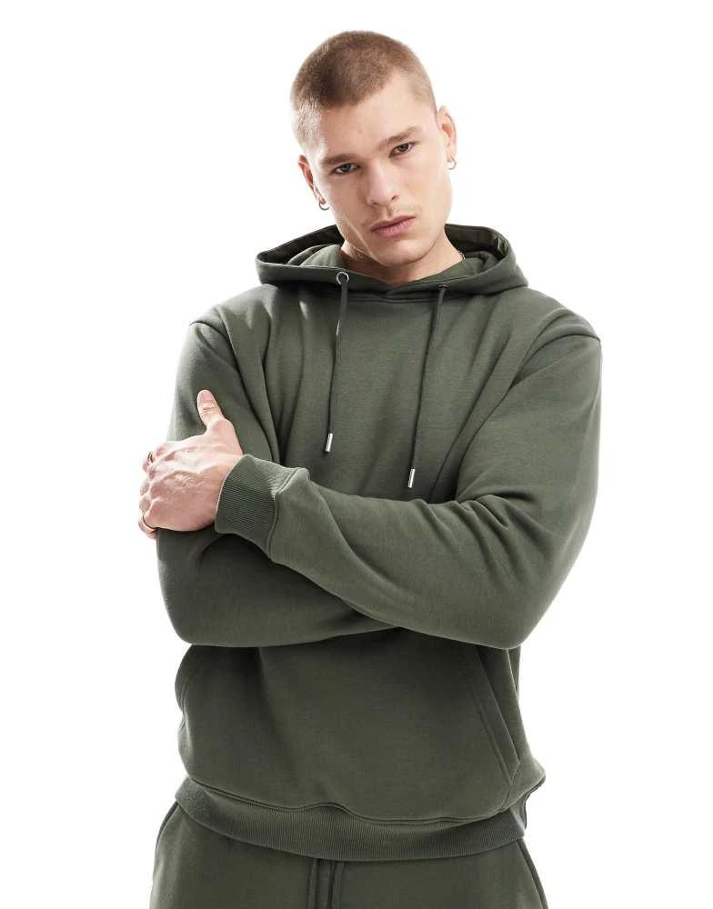 Don't Think Twice DTT overhead hoodie & jogger tracksuit set in khaki 1