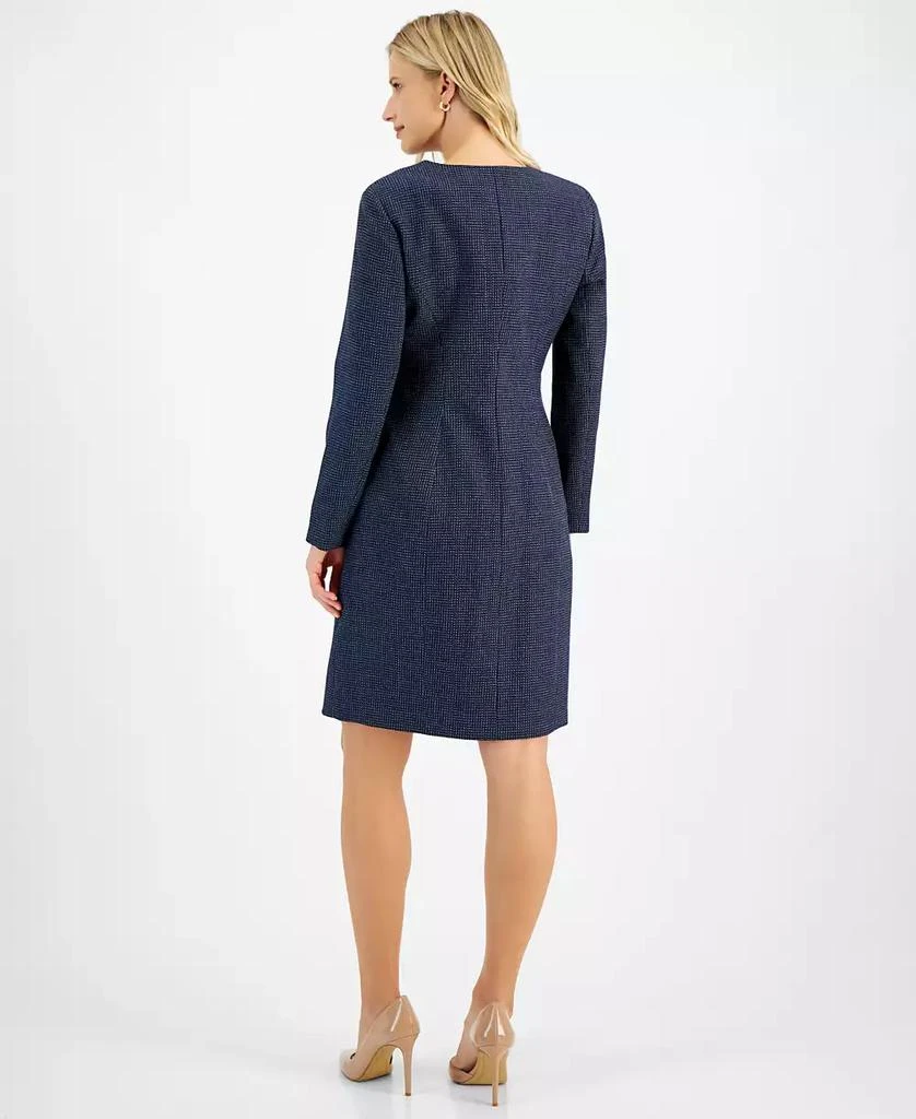 Le Suit Women's Long Collarless Jacket Dress Suit, Regular & Petite 2