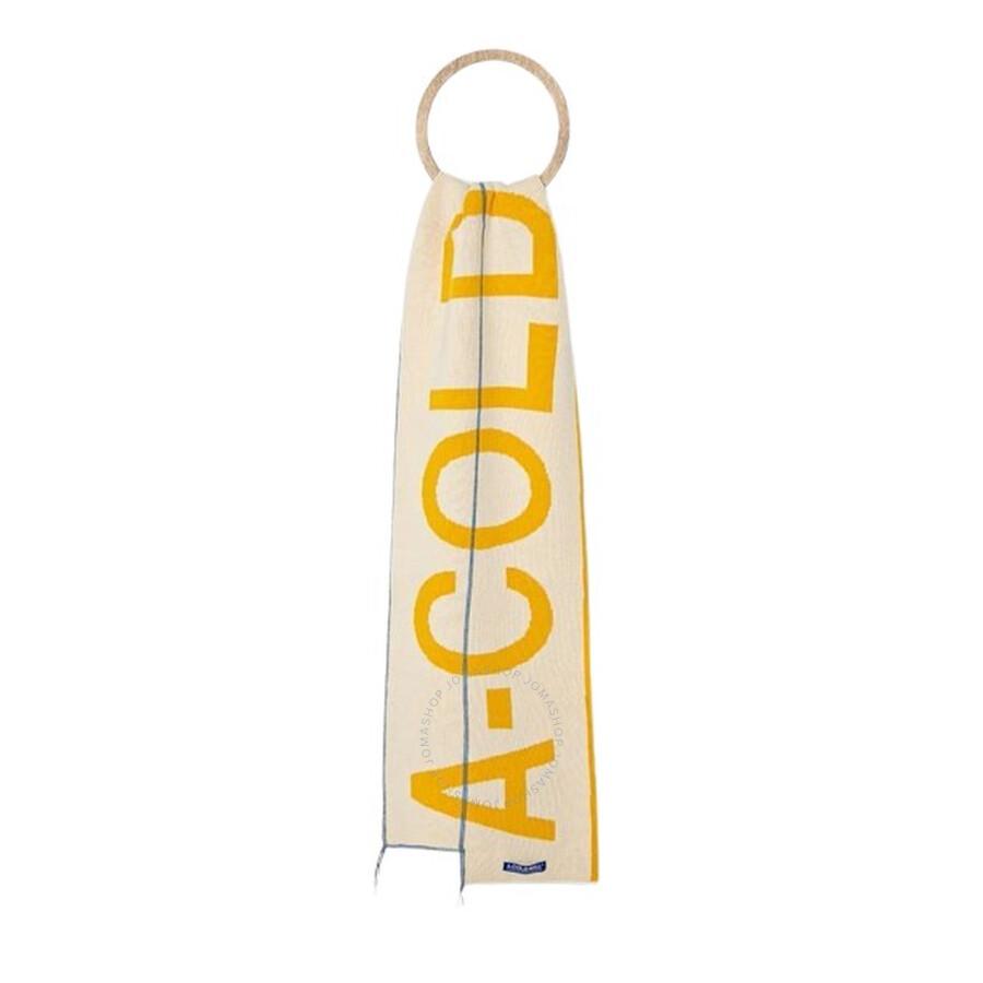 A-COLD-WALL* Men's Yellow Fracture Oblong Wool Blend Scarf