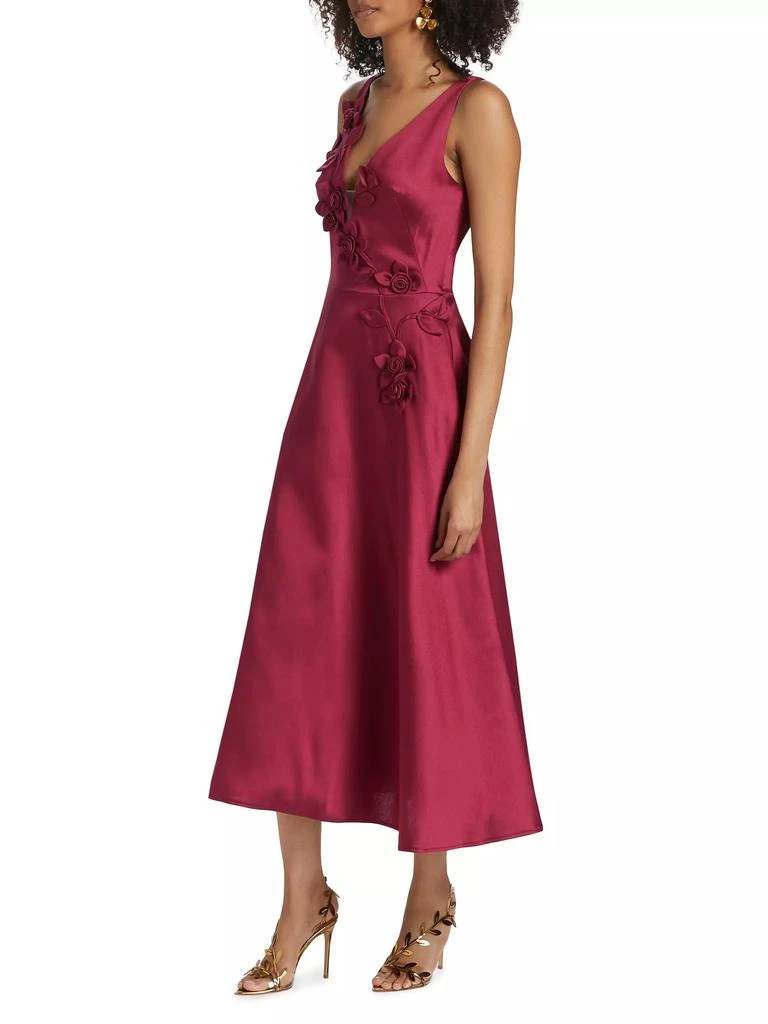 MARCHESA Flower Appliqué Cocktail Dress 4