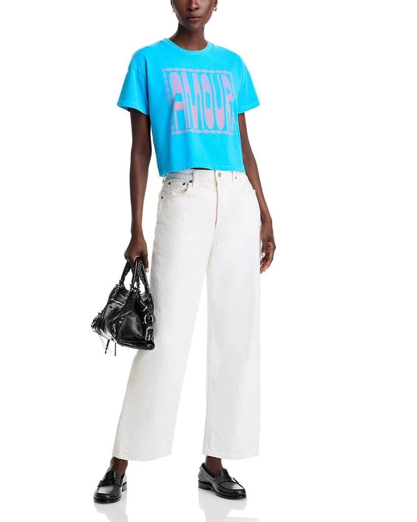 MOTHER The Grab Back Crop Graphic Tee 2