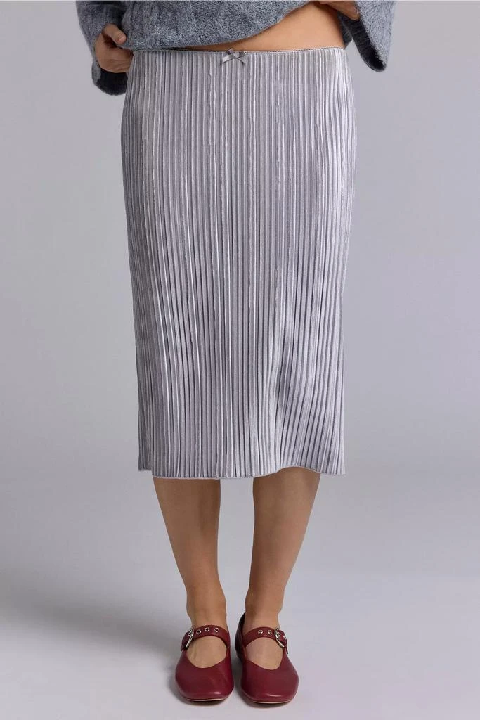 Urban Renewal ReMADE By UO Remnants Shimmer Knee Length Skirt 2
