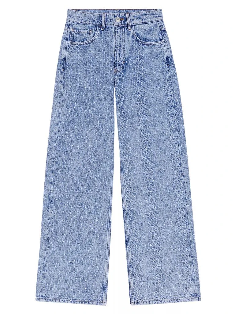 Maje Rhinestone Baggy Jeans 1