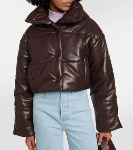 Nanushka Aveline faux leather puffer jacket 5