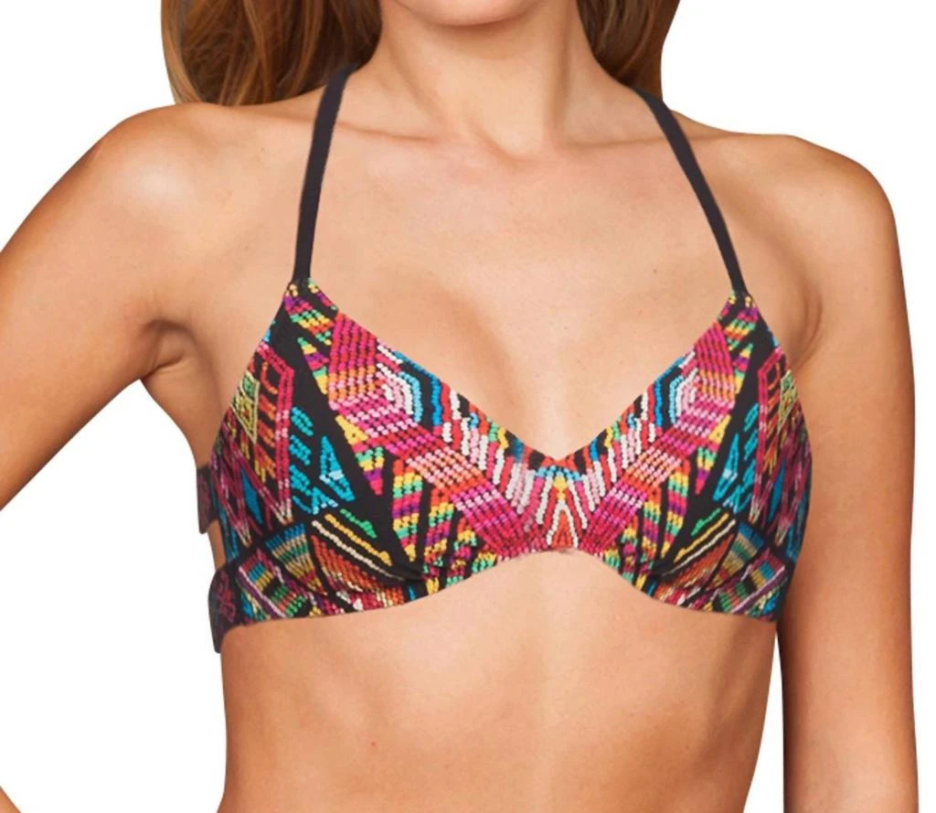 Nanette Lepore Nanette Lepore - Mosaic Strappy Bralette Bikini Top 1