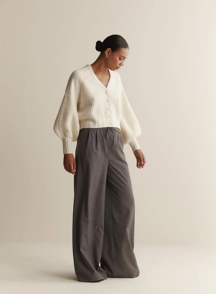 Joslin Cardigan En Laine Tricotée Bronwyn - Crème 10
