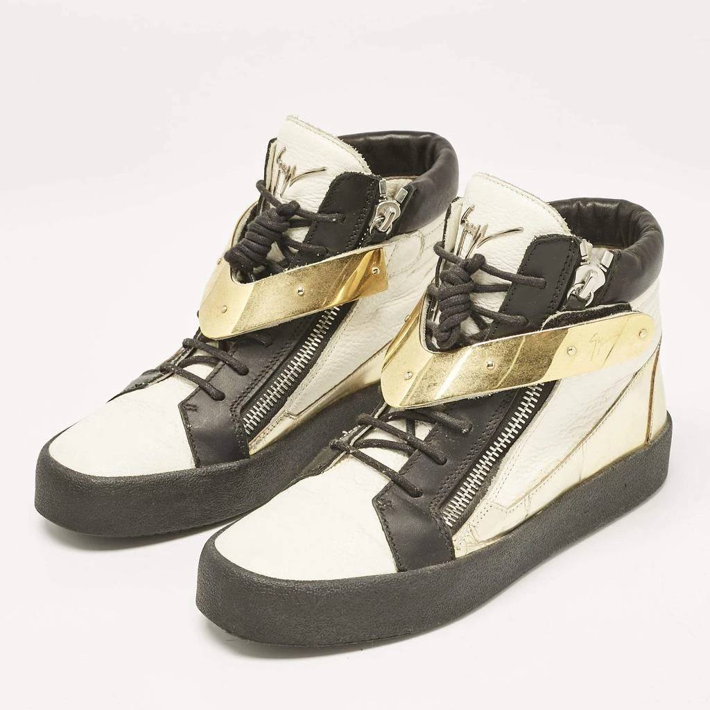 Giuseppe Zanotti Giuseppe Zanotti Tri-Color Leather Hero V Strap High Top Sneakers Size 41 2