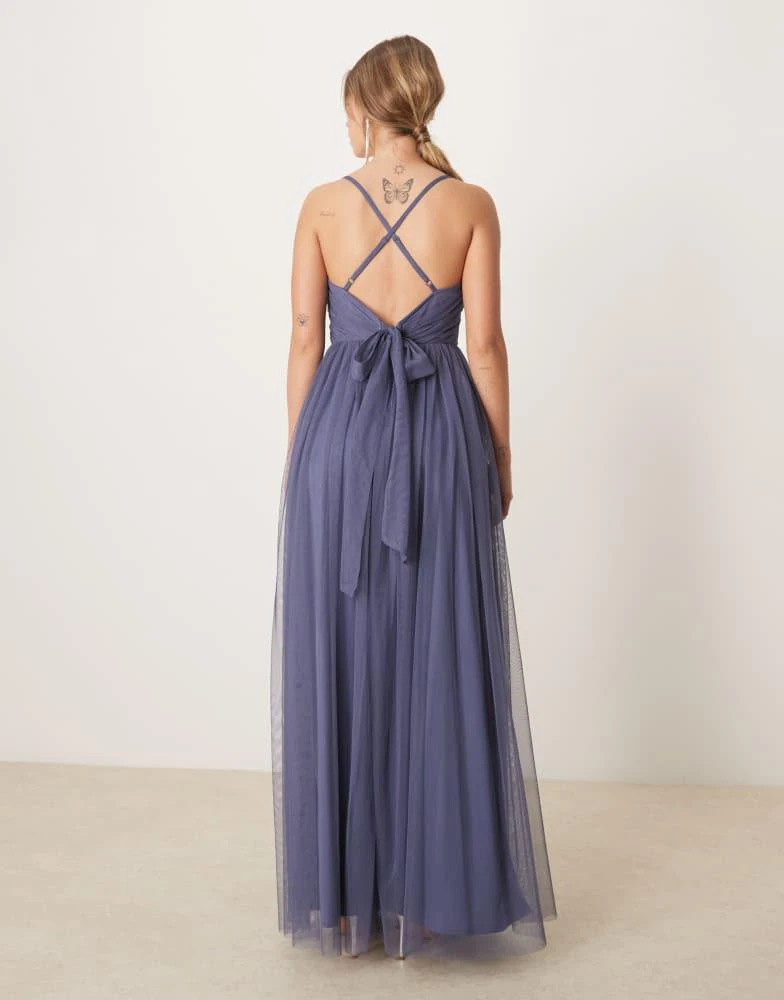 Anaya Anaya Cami maxi bridesmaid dress in indigo blue 4