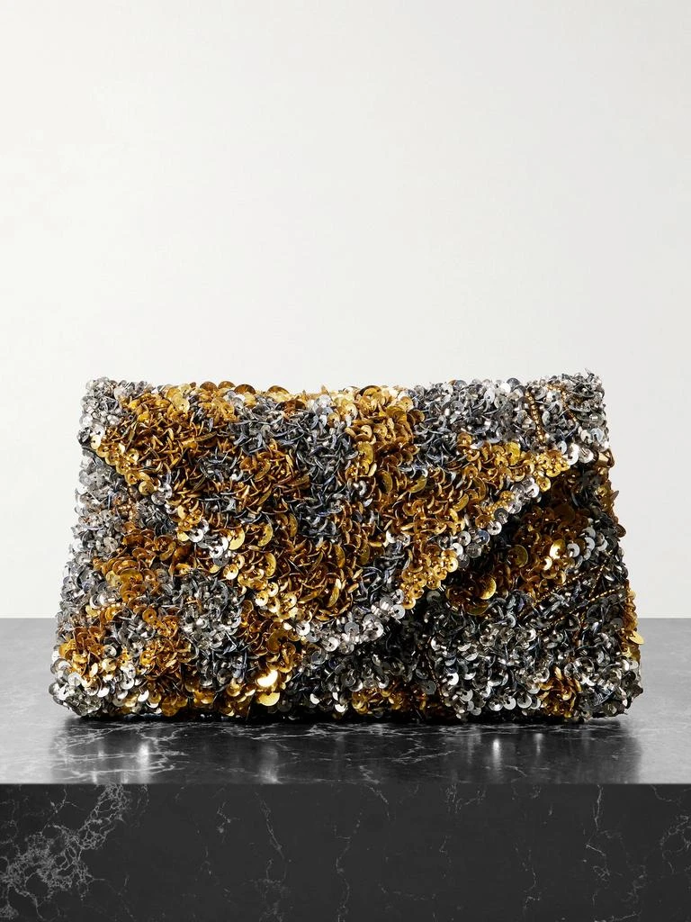 Dries Van Noten Embellished Satin Clutch