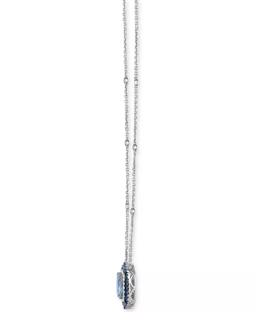 Le Vian Aquamarine (2-1/2 ct. t.w.), Sapphire (5/8 ct. t.w.) 
Vanilla Diamond (3/8 ct. t.w.) Pendant 19" Necklace in Platinum 2