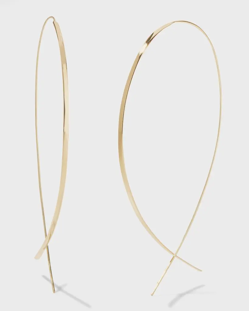 LANA Flat 14K Upside Down Hoop Earrings