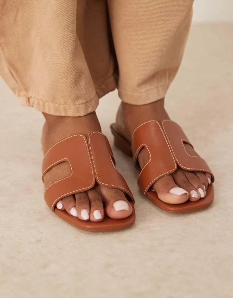 DUNE London Dune London Loupe sandals in tan 1
