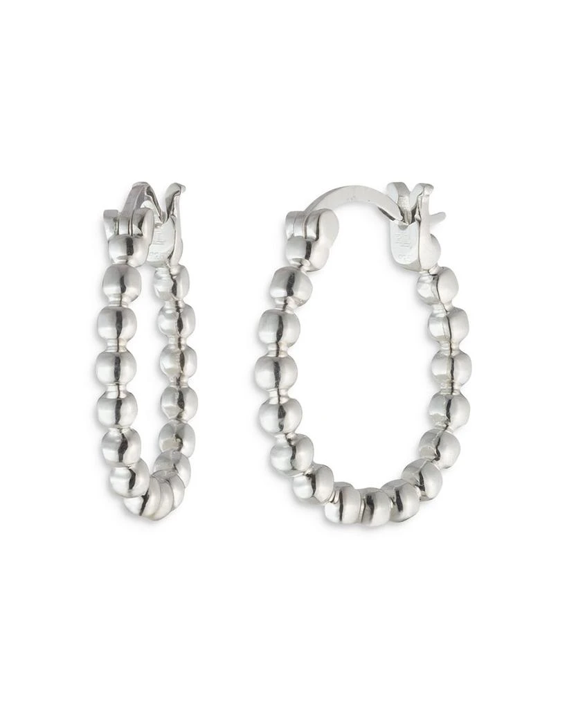 Ralph Lauren Bead Hoop Earrings in Sterling Silver 2