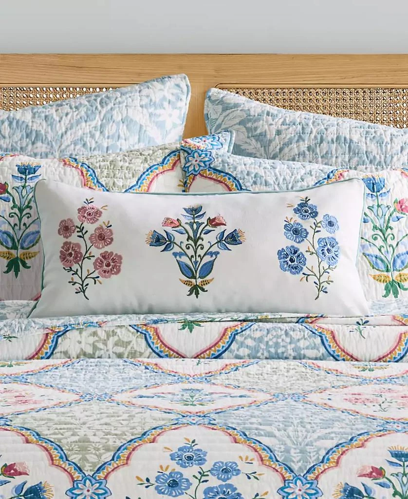 Levtex Home Zoey Embroidered Decorative Pillow, 12" x 24" 2