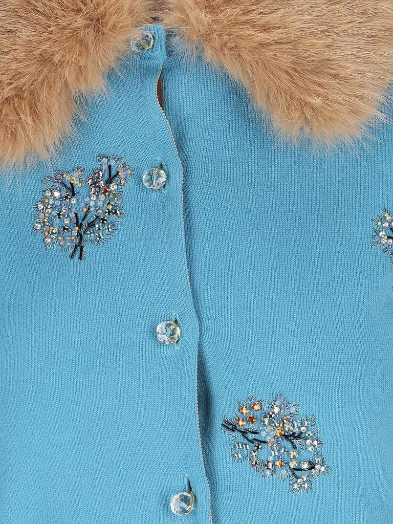 Valentino Valentino Embellished Three-Quarter-Sleeved Cardigan 3