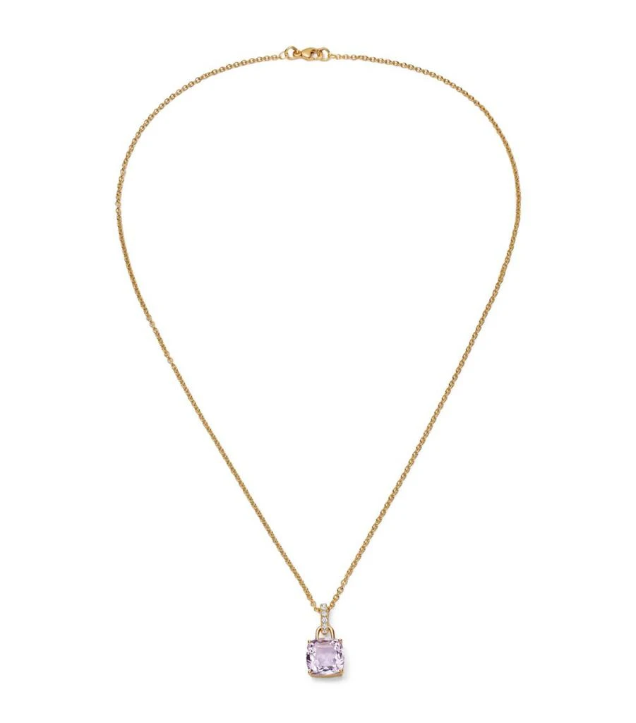 Kiki McDonough Yellow Gold, Diamond and Lavender Amethyst Kiki Classics Necklace 2