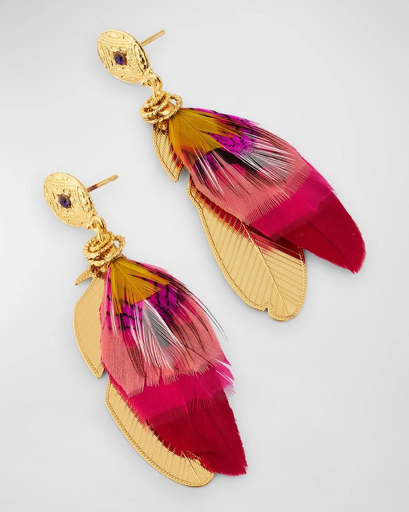GAS Bijoux Sao Feather Drop Earrings 3