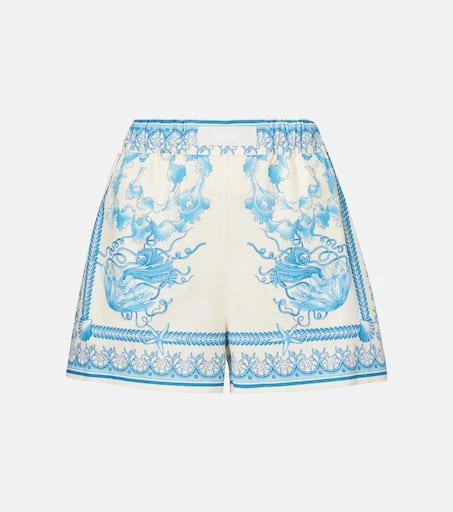 Versace Underwater Barocco cotton poplin shorts 1