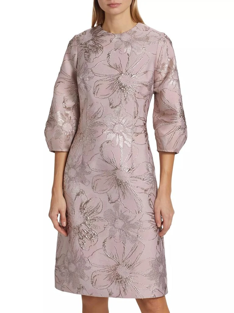 Teri Jon Floral Jacquard A-Line Dress 3